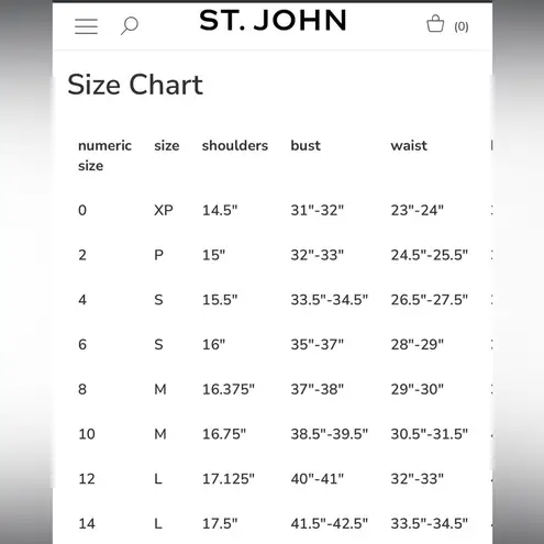 St. John Yellow Label Black Knit Sweater 3/4 Sleeve Sz P or 2