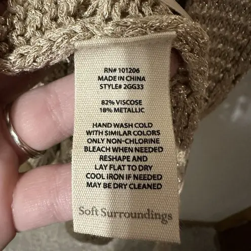 Soft Surroundings Opaline Shimmer Cardigan & Sweater Tank Top Sz Large 2 Piece