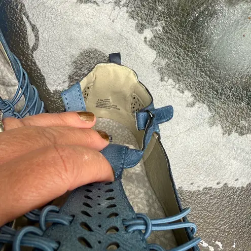 Jbu New NWOB  by Jambu Women's Sahara Mary Jane Light Denim 8.5 W Wide