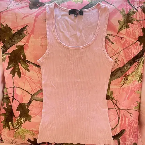 Full Tilt y2k light baby rose pink fitted cotton ribbed cami 