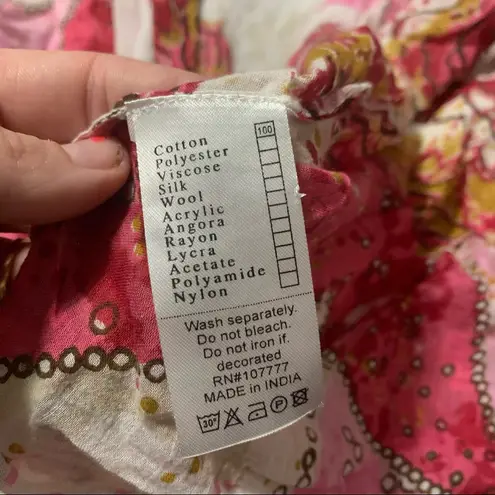 Paradise USA Star fish Red Yellow with Neon Pink Tassels Swim Suit Cover Up Size undefined