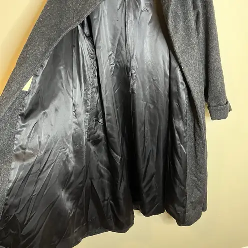 Women's Vintage Coat Wool 4x Peter Pan Round Color Long Preppy Classic Botany Gray