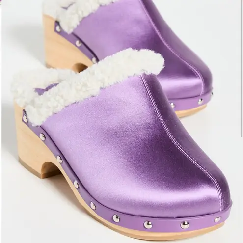 Sleeper  Matilda Shearling Clogs in Lilac - Image 3