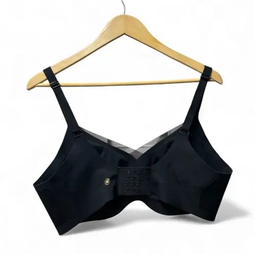 HONEYLOVE Liftwear Crossover Bra No Underwire Black Womens 1X