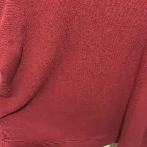 Longaberger Homestead Size Large Red Fleece Quarterzip