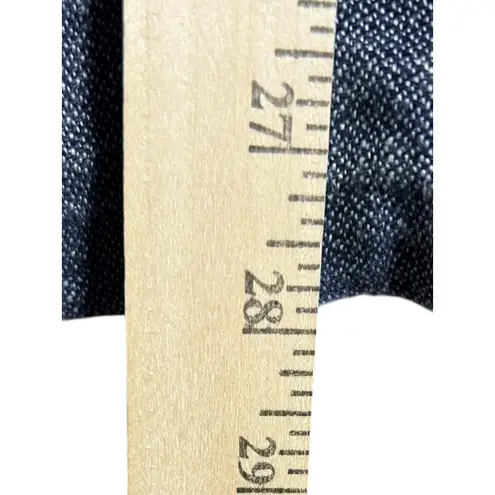 Flax Linen Blue Gray Button Down Jacket Coat Pockets Women's Small Shacket