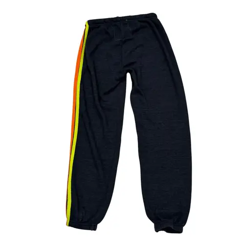 Aviator Nation Rainbow 5 Stripe Sweatpants blue Lounge Joggers Women's Size L