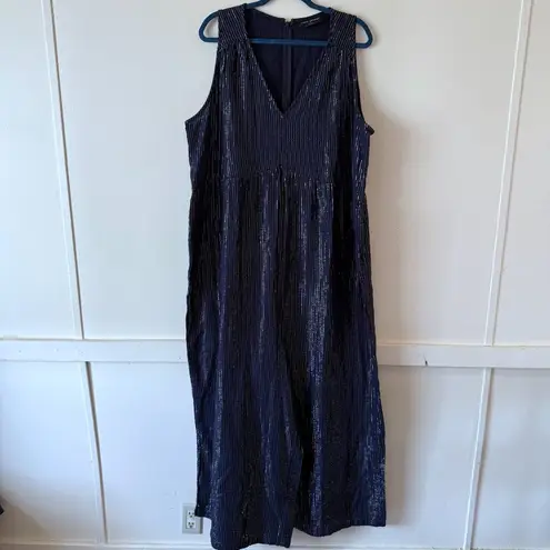 Lane Bryant  Lurex Gauze Easy Jumpsuit Size 20 Blue thumbnail 3