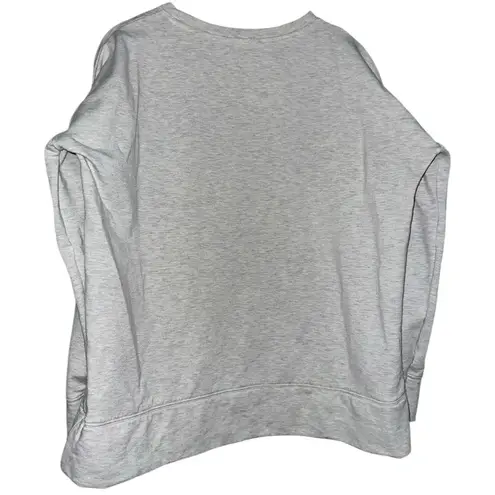 Concept Sports NHL L Heather Gray NY Islanders Embroidered Pullover Sweatshirt Size L