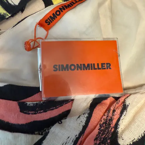 Simon Miller Lala Island Print Twist Linen Crop Top Sz 6 NWT Green