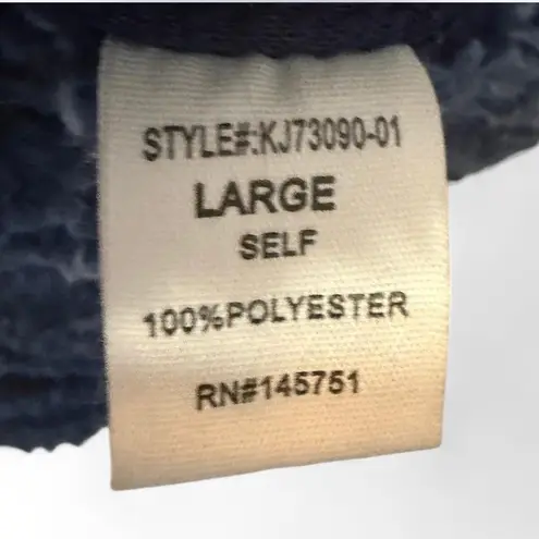 Reversible Quilted/Faux Sherpa Vest Blue Size L