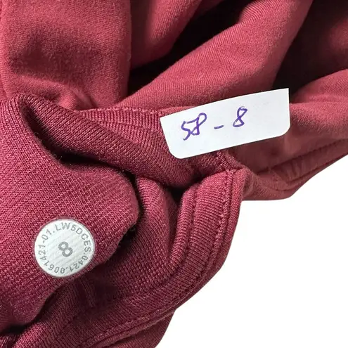 Lululemon Maroon Stretch Yoga Athletic Leggings Women Size 8 | 58