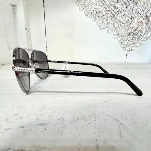 Swavorski Swarovski SW 138 Gunmetal Frame Grey Gradient Lens Aviator Sunglasses