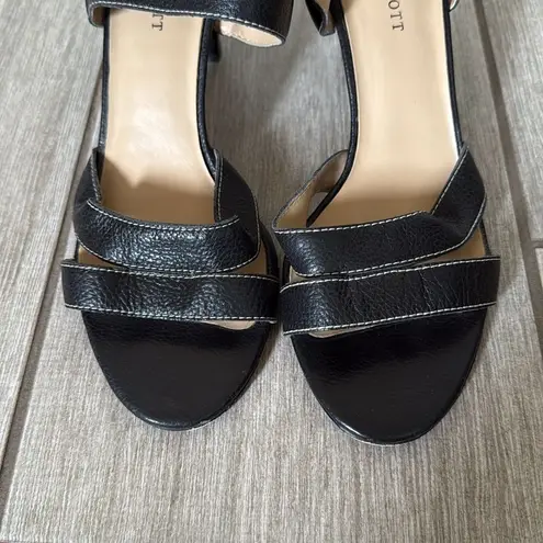 Karen Scott Women’s Adriana Leather Strappy Sandals 9.5 Black