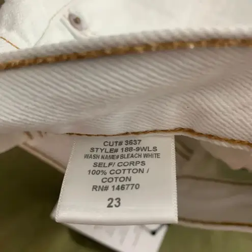 RE/DONE 80'S Long Denim Shorts in Bleach White