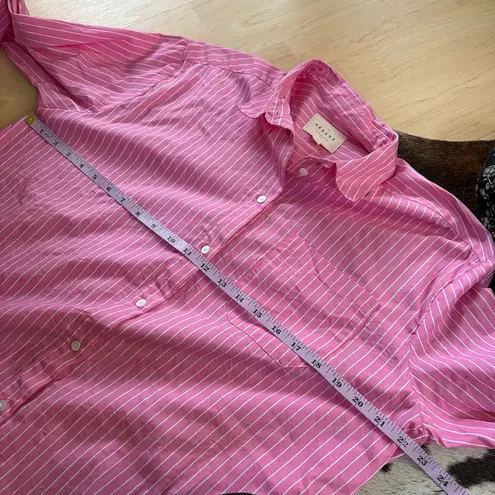 Sézane SEZANE Max Shirt Button Down Pink Striped Size 36 Small