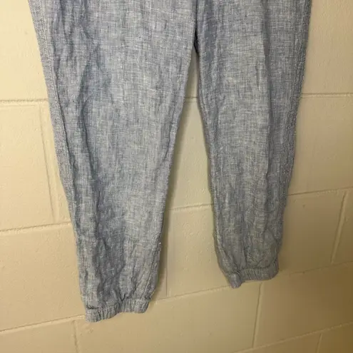 Athleta  Women’s 100% Linen Cabo Jogger Pants in Blue/Chambray Size 10 - Image 5