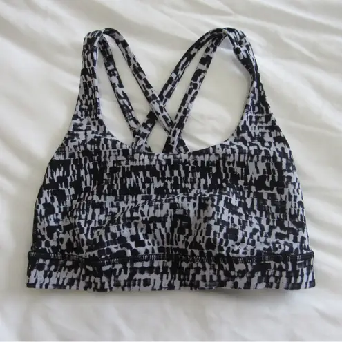 Lululemon Energy Bra Medium Support in Achromatize Ice Grey Black