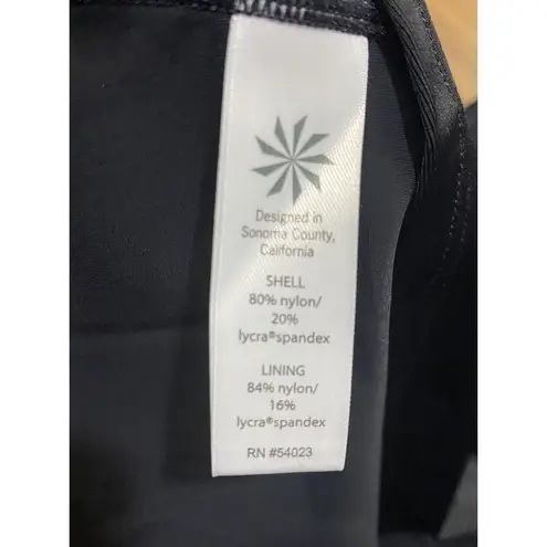 Athleta  Halter‎ Swimsuit Underwire Dress Sz 34 D/DD Black Stretch Adjustable