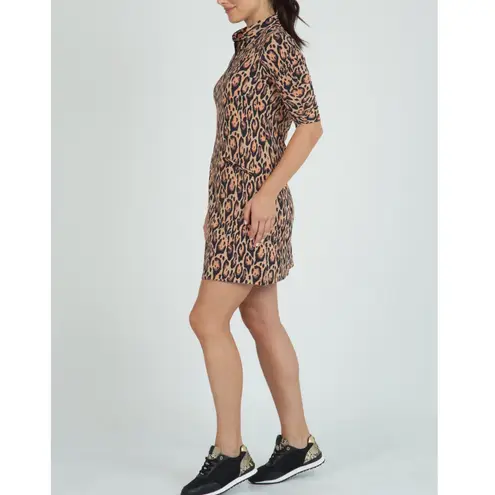 IBKUL Gemma Print Ruched Elbow Length Sleeve Dress