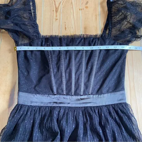 Lulus Romantic Black Tiered Tulle Maxi Dress | Size Small NWT (Tag Cut)