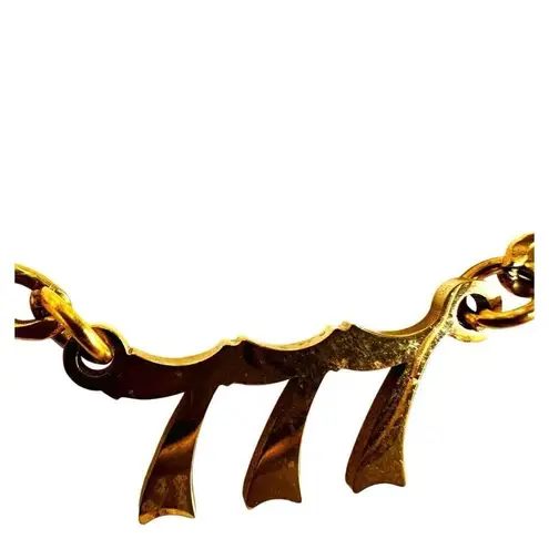 EVRY angel number 777 gold tone necklace