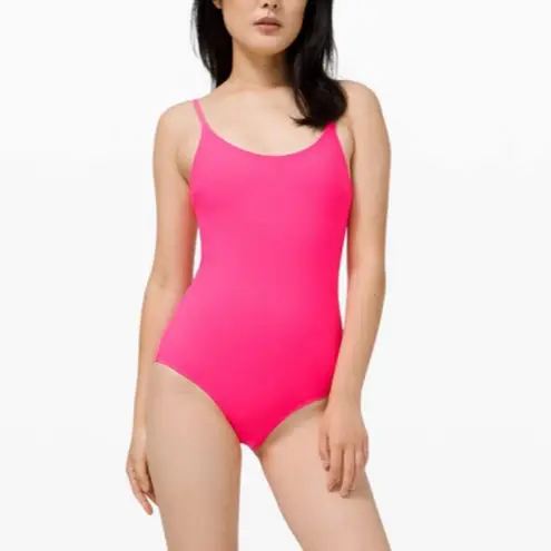 Lululemon  Salt Laced One Piece Swimsuit Pink Highlight Size 12 Nwt