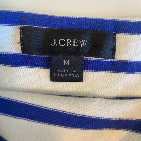 J. Crew Striped Top Mariner Cloth Bow Back Top Size M Blue White Nautical Pool Size M
