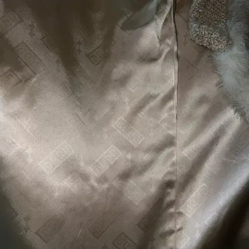 Funky Vintage 1980s D’Esprit Faux Fur Coat! Tan Size 16