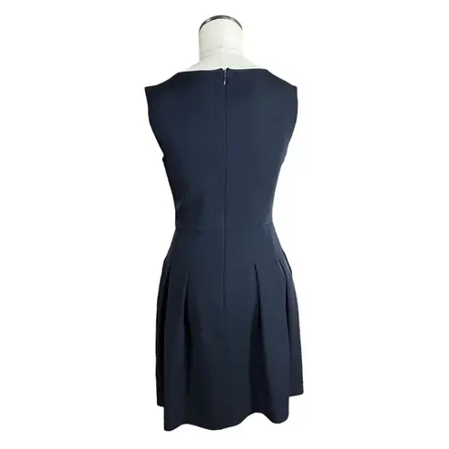 Shoshanna Dress Women’s Size 6 Navy Blue Classic Sleeveless Pleated Stretch