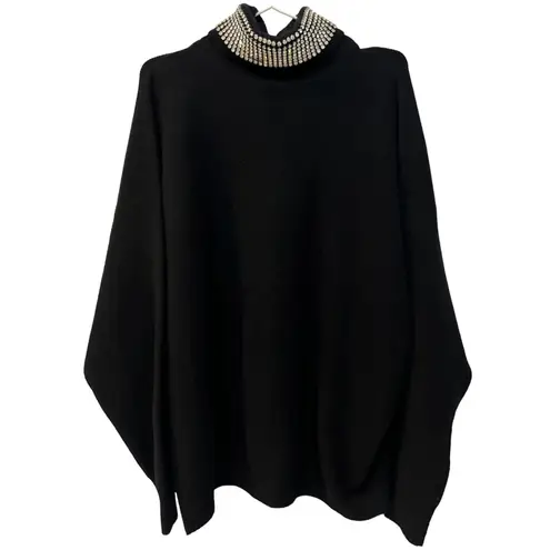 Alexander Wang Crystal Turtleneck Turtleneck Pullover Sweater Black