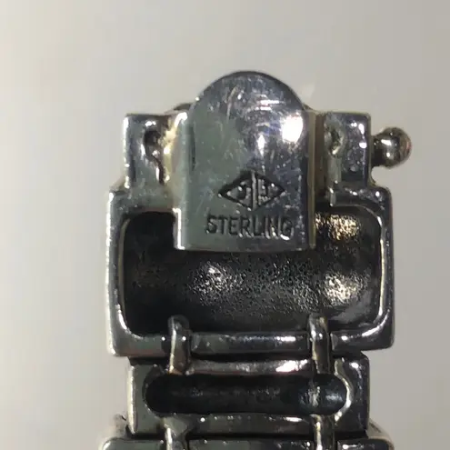 JUDITH JACK Sterling Silver Marcasite & Emerald Cut Smoky Topaz Bracelet