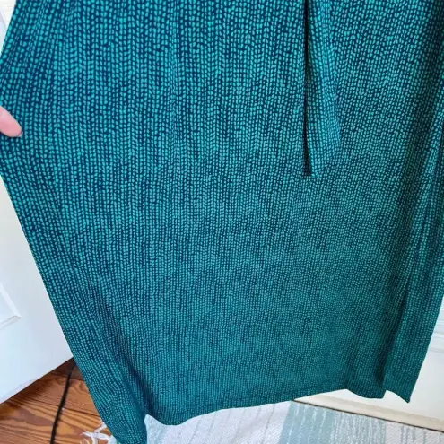 Covington  Petite Green Maxi Dress MP Sleeveless Faux Wrap Tie Waist Long - Image 8