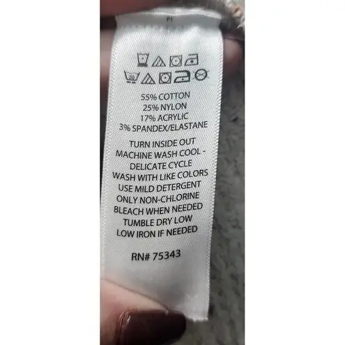 For Thee Waffle Knit Pullover Sweater Long Sleeve Casual Comfy Size S Tan