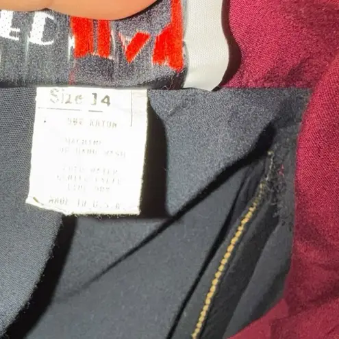 Vintage Red Star Elegant Black Women's Blazer Size 14