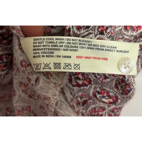 Fat face Top Womens 14 3/4 Sleeves Peplum Boho Feminine Relaxed Fit Comfy Flowy