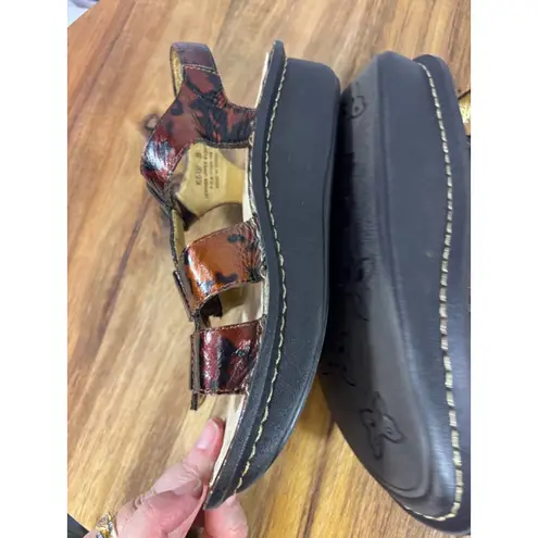 Alegria Women's Brown Black Leopard Print Sandals Size 5-35