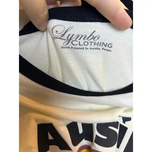 Lymbo Clothing Austin Graphic Tee Handpainted Cream Unisex Size Large