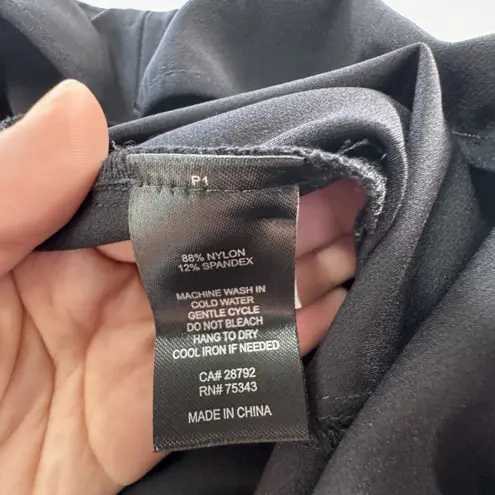 House of Harlow 1960 Pants Womens 12 Flare Stretch Pull On High Rise Slit Hem Black