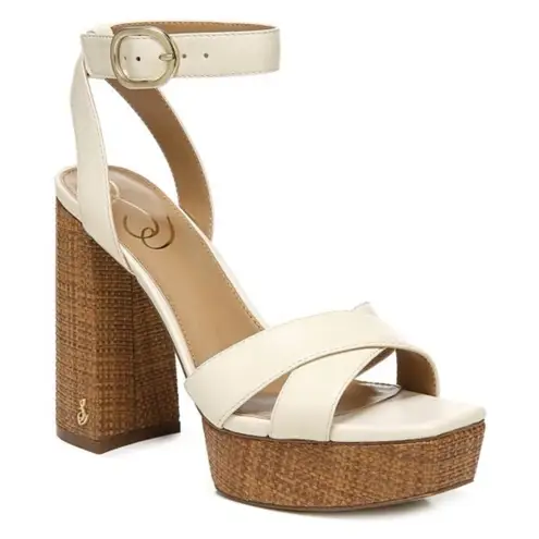 Sam Edelman  Nolita Platform Raffia High Heel platform Sandals size 10.5 M boho - Image 2