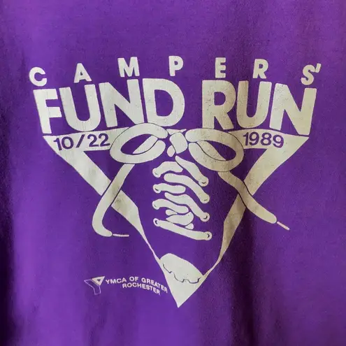 1989 Vintage Campers' Fund Run WVOR FM 100 T Shirt 80s 50/50 Single Stitch Large