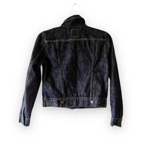 Levi's Levi’s Dark Rinse Denim Jean Jacket Size Small Cropped Classic Cotton‎ Button Up
