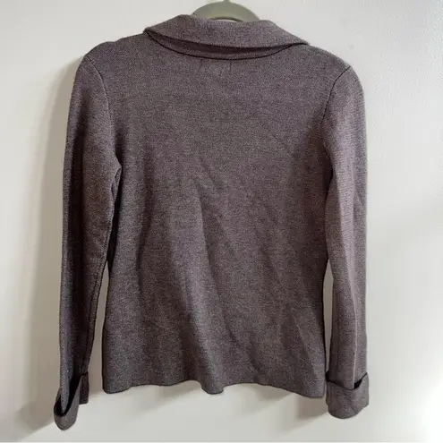 Adrienne Vittadini taupe tan/grey sweater blazer size xs