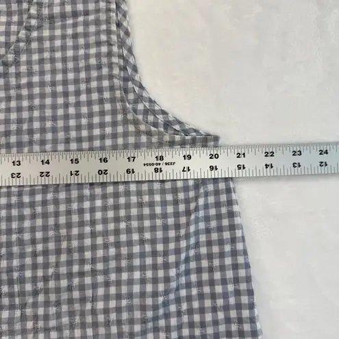Habitat Sleeveless Top Gingham Checkered Button Accent Casual Comfy Size L READ