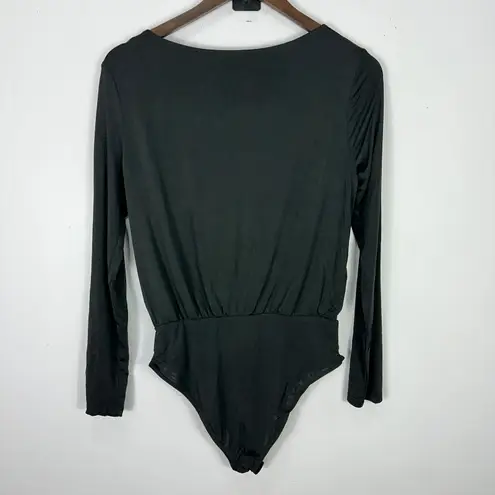 Leyden Bodysuit M Black Draped Cowl Neck Minimalist Evening Quiet Luxury Chic Size M