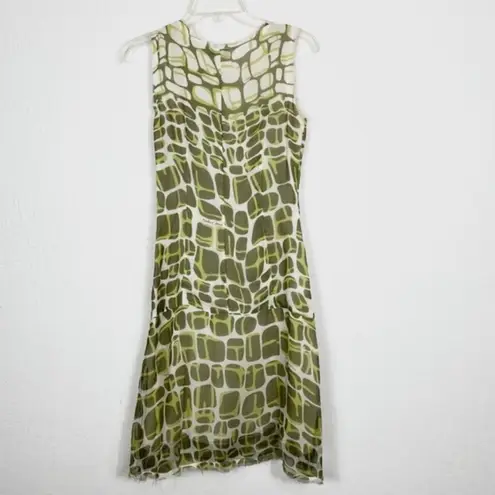 Moschino Jeans Donna Green 100% Silk Midi Dress