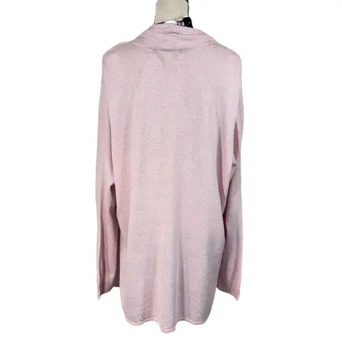 Briggs New York Briggs 3X-Large Tunic Sweater One-Piece Long Sleeves Rhinestones Rose Pink New