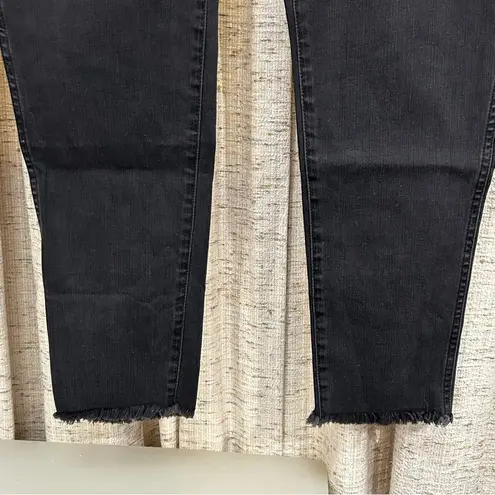 Madewell 10" High-Rise Skinny Jeans in Berkeley Black: Button-Through Edition