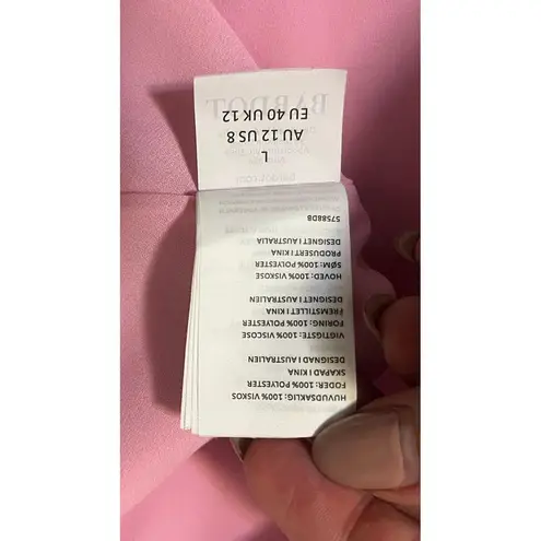 Bardot x Revolve Anika Corset Satin Mini Dress in Petal Pink Womens L