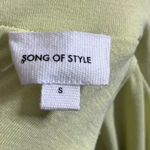 Song of Style Woodrow Mini Dress Small Key Lime Green Jersey Coctail Party Knot